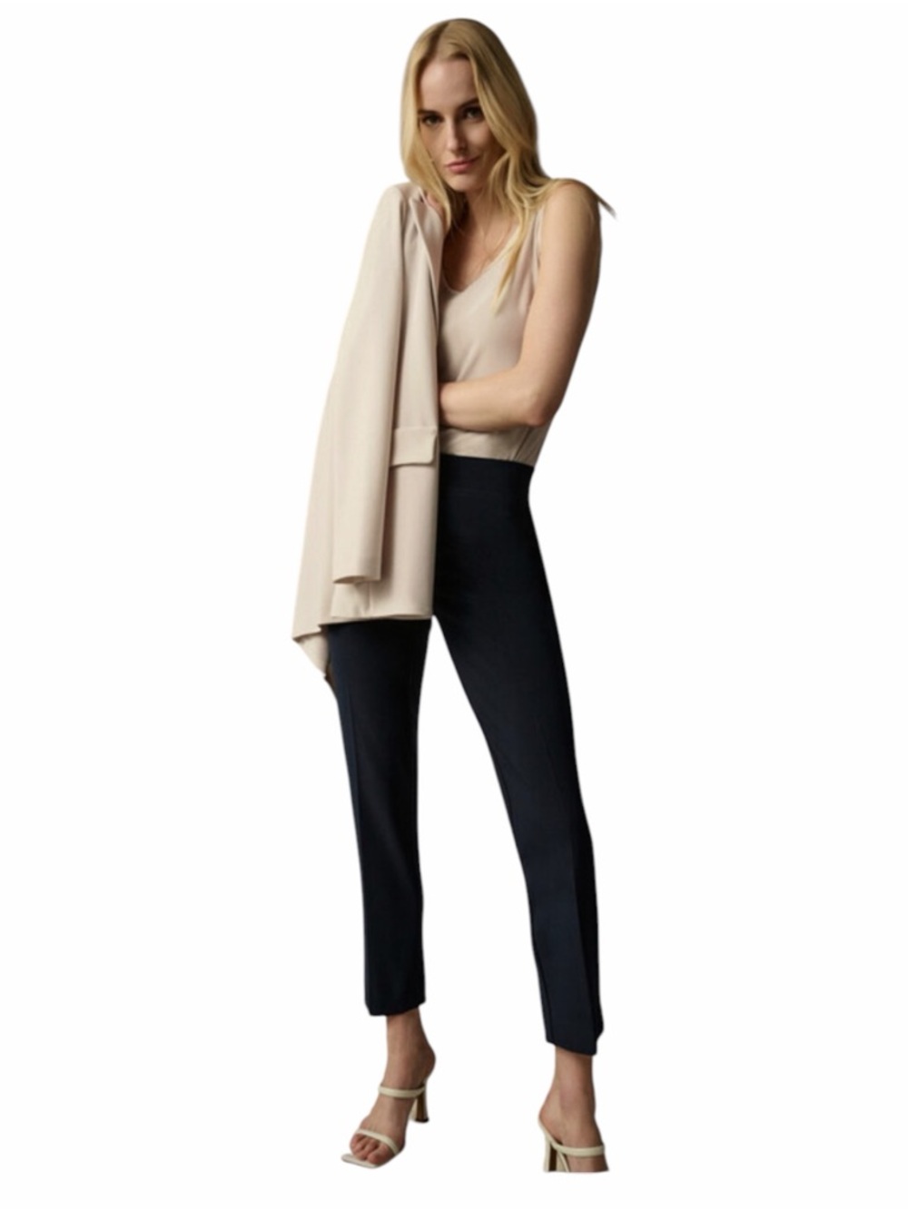 Joseph Ribkoff Classic Straight Pant in Black Size 2 Pull On 27.5” Inseam